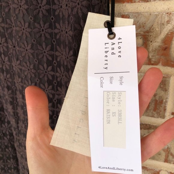 NWT Johnny Was 4 Love & Liberty Iva Embroidered Dress XS in Raisin - Picture 8 of 16